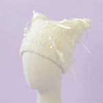 Knitting Kit - Cat Ear Hat with Ribbon - nomura tailor
