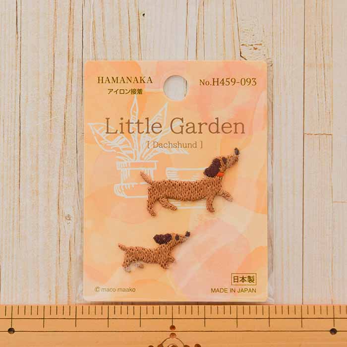 Iron adhesive emblem Little Garden Dachshund - nomura tailor