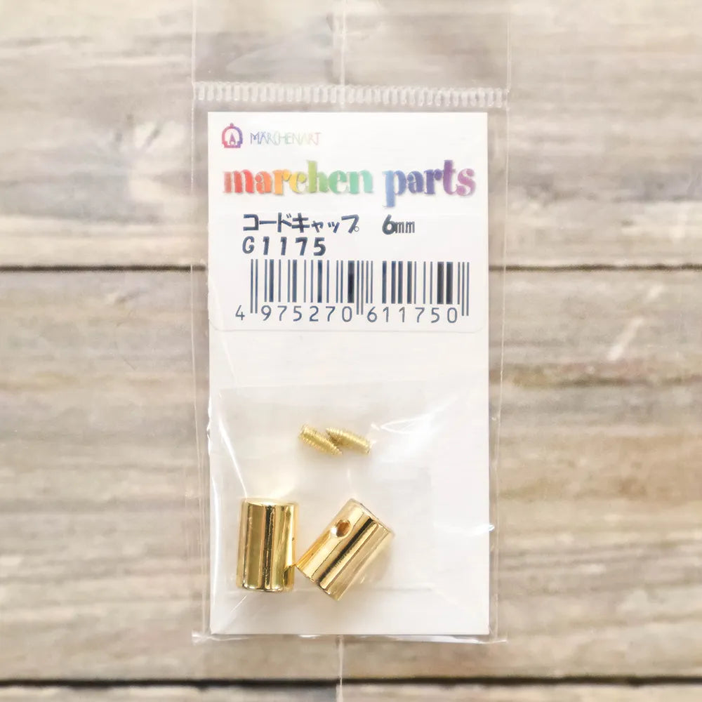 Marchen Art Cord Cap 6mm - 2 pcs - Gold - nomura tailor