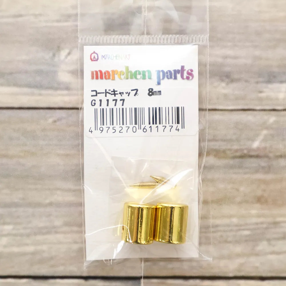 Marchen Art Cord Cap 8mm - 2 pcs - Gold - nomura tailor