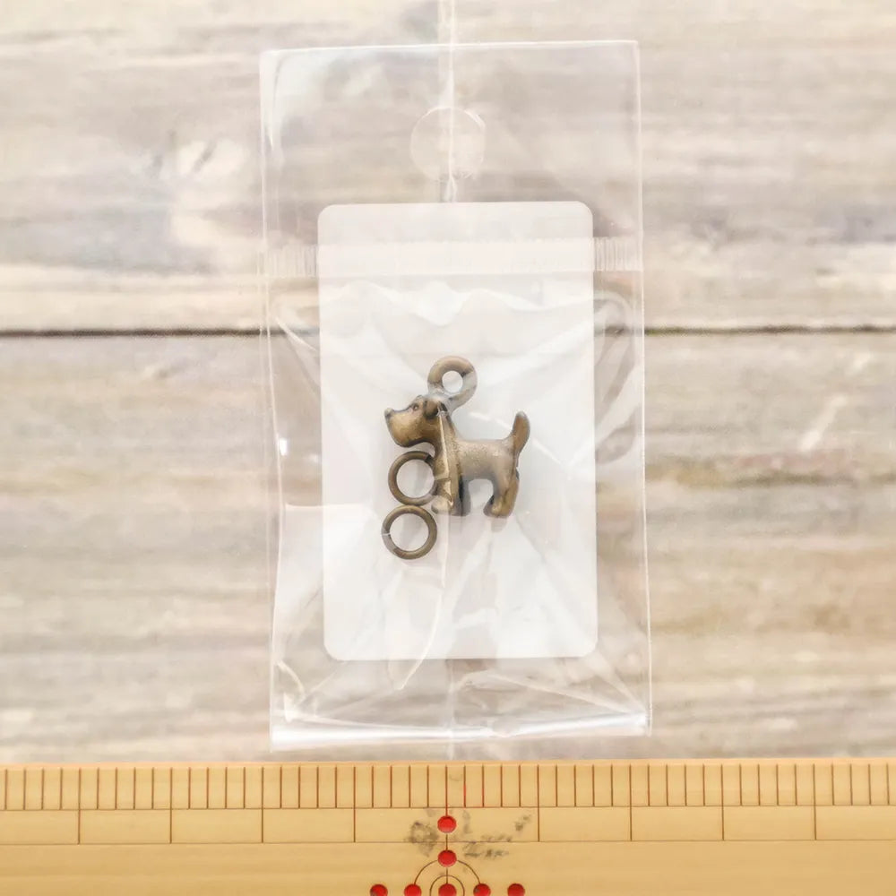 Charm Zipper Pull - Dog Antique Gold - nomura tailor
