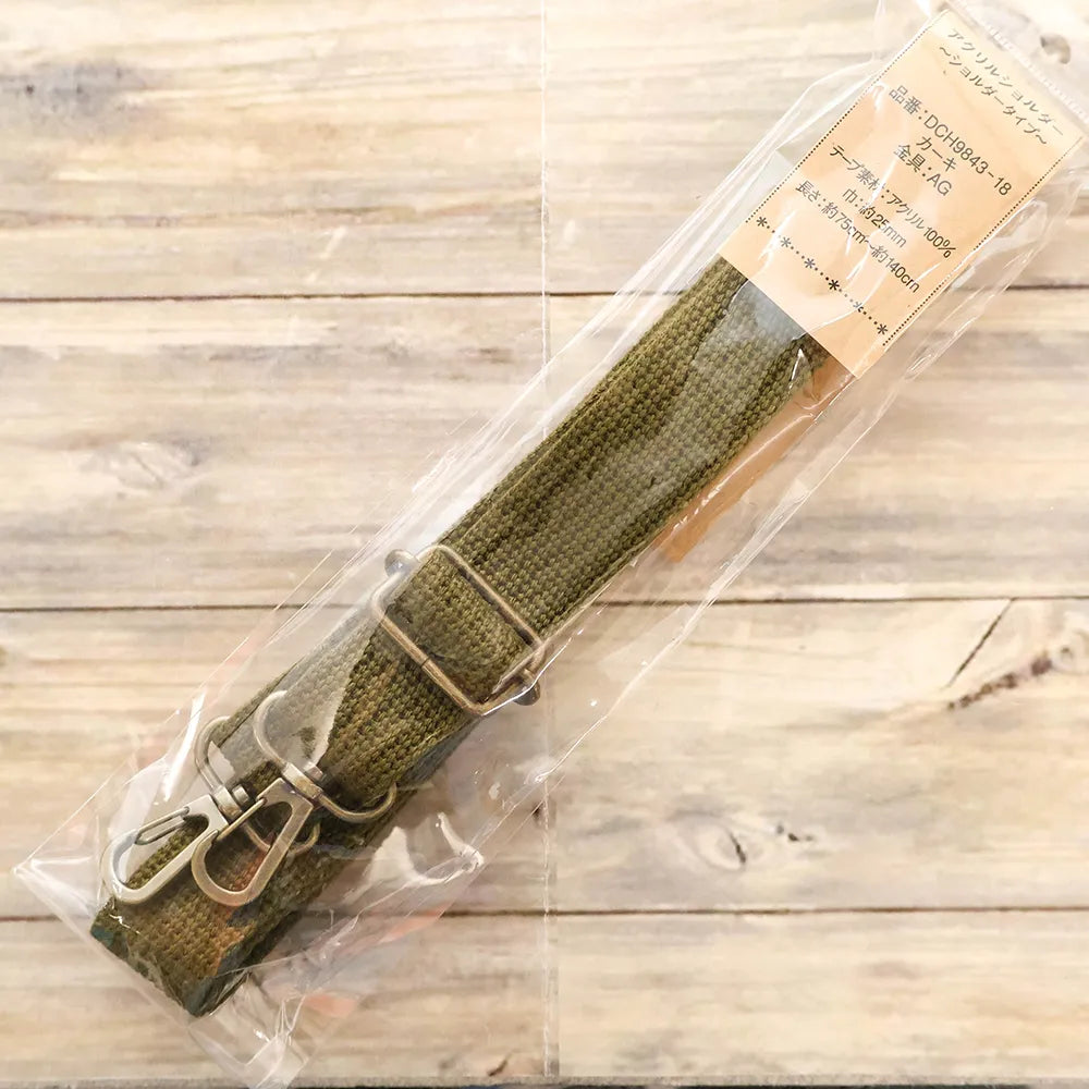 Acrylic Shoulder Strap - Shoulder Type - Khaki - nomura tailor