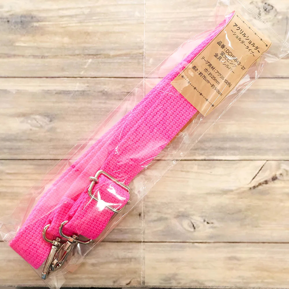 Acrylic Shoulder Strap - Shoulder Type - Fluorescent Pink - nomura tailor