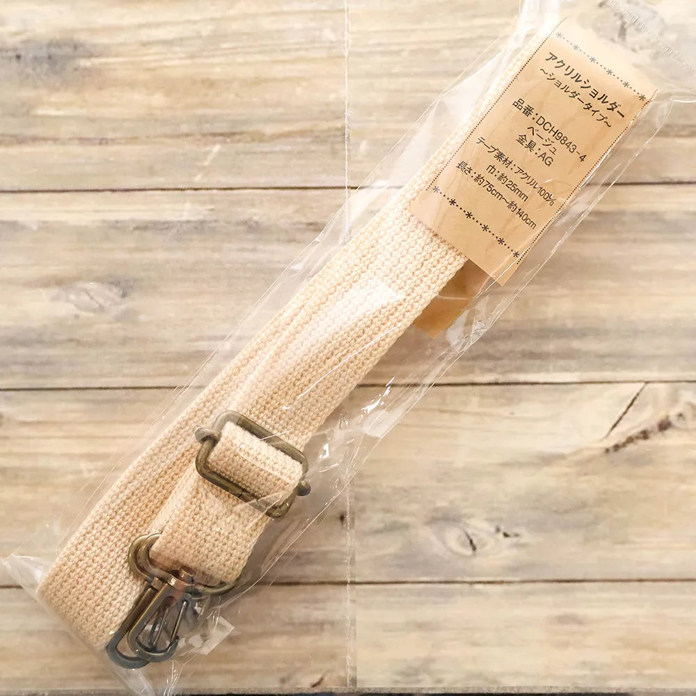 Acrylic Shoulder Strap - Shoulder Type - Beige - nomura tailor