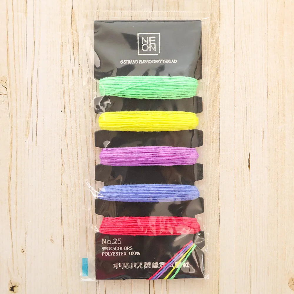 NEON Embroidery Thread Set - Mineral - nomura tailor
