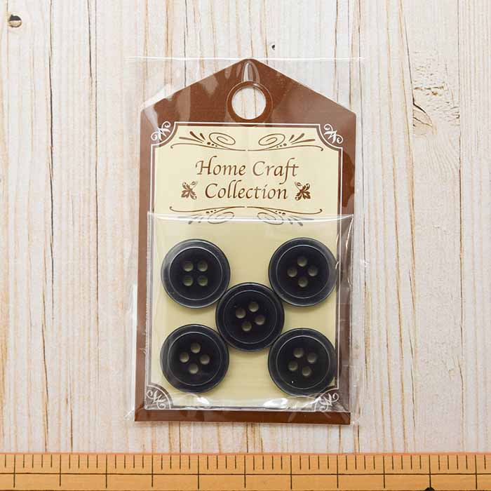 Four hole polyester buttons 15mm 5 pieces - nomura tailor