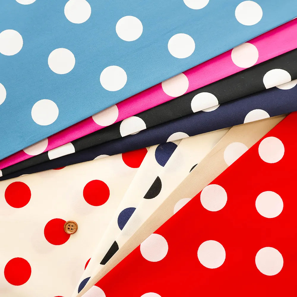 Cotton Broad Printed Fabric - Dot - nomura tailor