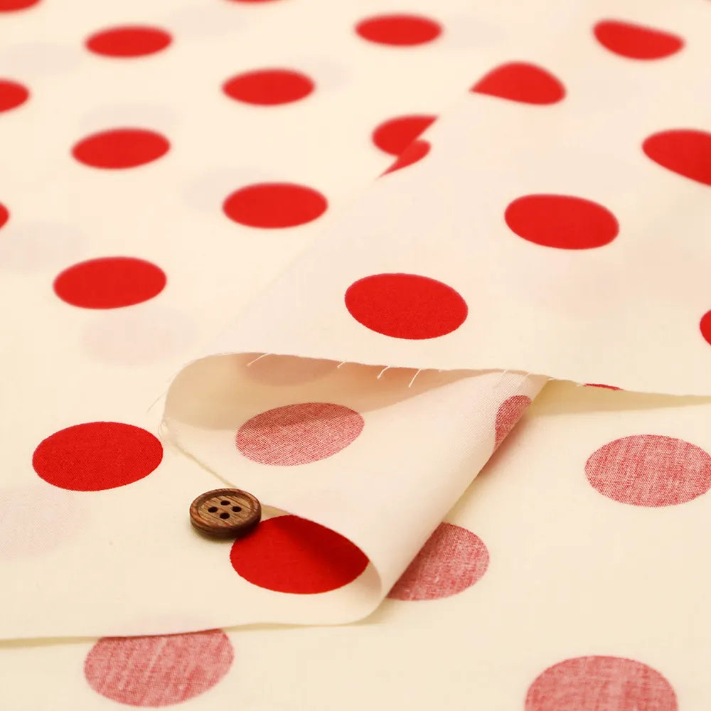 Cotton Broad Printed Fabric - Dot - nomura tailor
