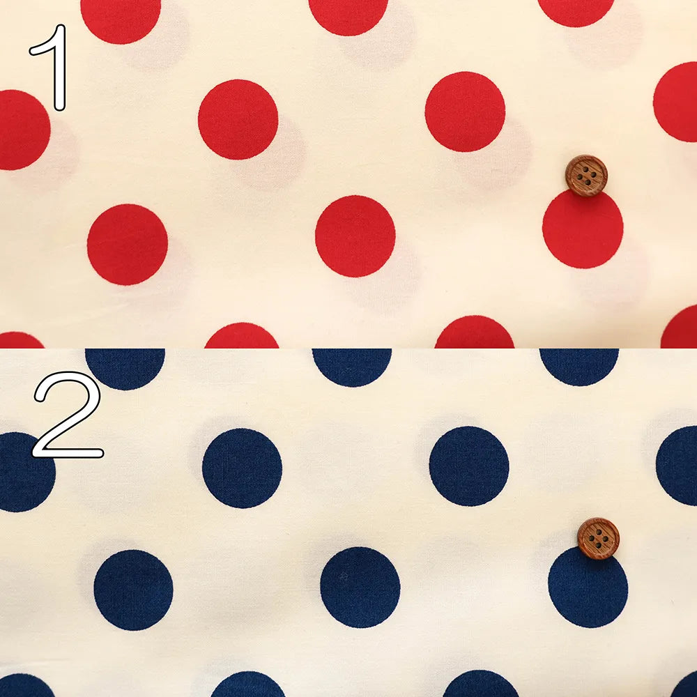 Cotton Broad Printed Fabric - Dot - nomura tailor