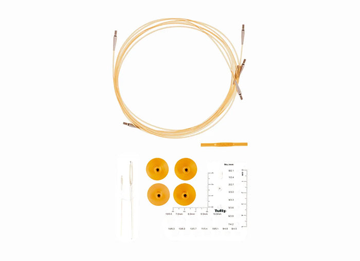 Tulip CarryC Long Thin size Fine Interchangeable Bamboo Knitting Needle Set - nomura tailor