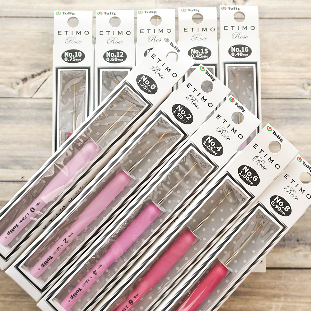 Cushion Grip ETIMO Rose Lace Crochet Hook - nomura tailor