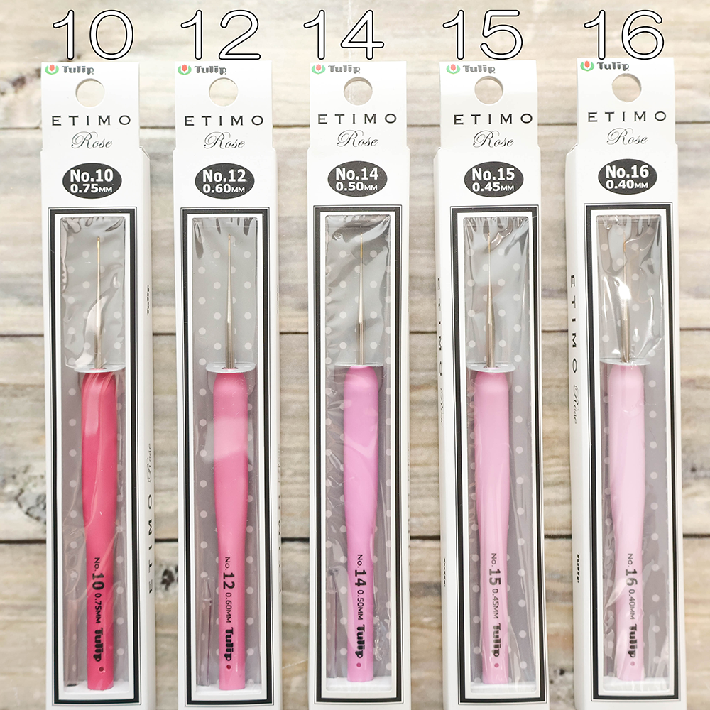 Cushion Grip ETIMO Rose Lace Crochet Hook - nomura tailor