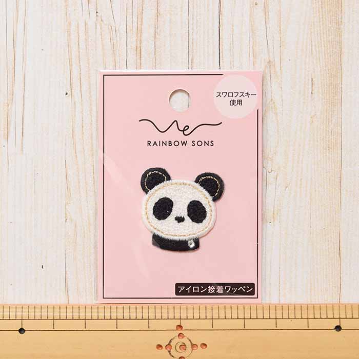 Iron-on adhesive badge RAINBOW SONS Panda - nomura tailor