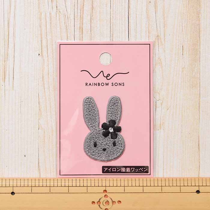 Iron-on adhesive badge RAINBOW SONS Rabbit - nomura tailor