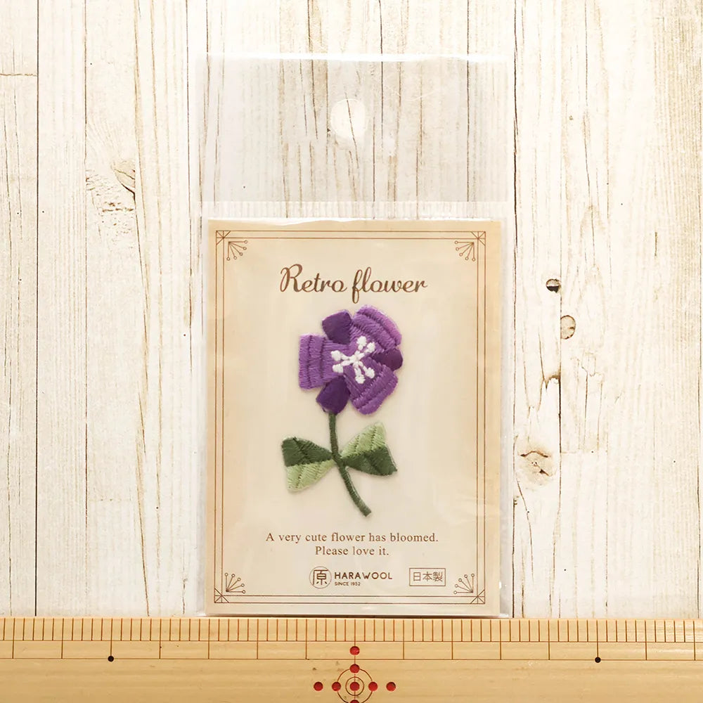 2-Way Patch - Retro Flower - Purple Flower - nomura tailor