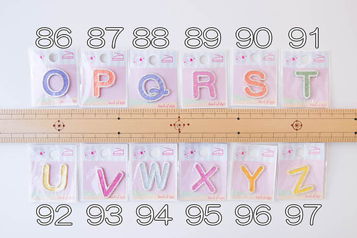 Iron adhesive Alphabet Lamekara Full [O -Z] - nomura tailor