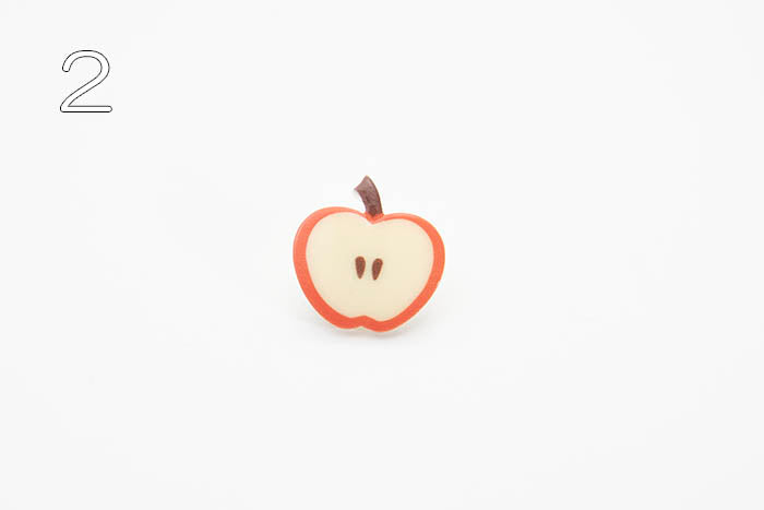 Cut fruit print button - nomura tailor