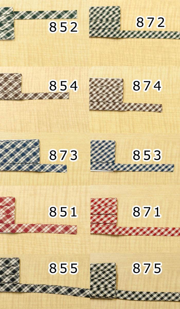 Country Bai A Stape (Check Pattern) 12mm width - nomura tailor