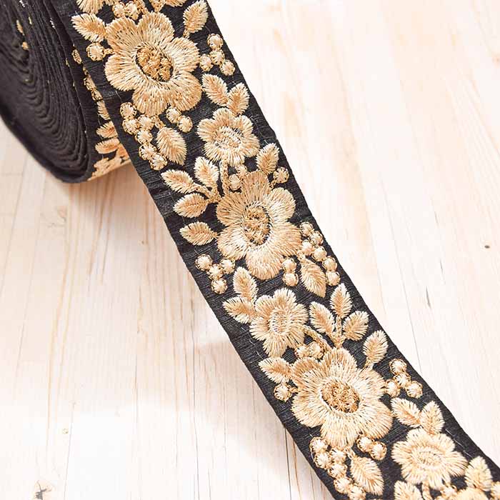 Indian embroidered ribbon, approx. 44mm wide - nomura tailor