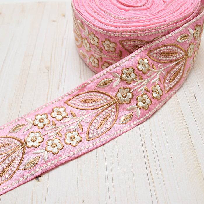 Indian Embroidered Ribbon, [Approx. 50mm Width] - nomura tailor