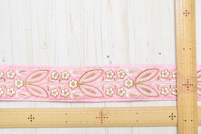Indian Embroidered Ribbon, [Approx. 50mm Width] - nomura tailor