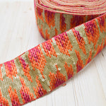 Indian Embroidered Ribbon, [Approx. 60mm Width] - nomura tailor