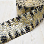 Indian Embroidered Ribbon, [Approx. 60mm Width] - nomura tailor