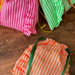 Cotton Oxford Printed Fabric - Fluorescent Stripe - nomura tailor