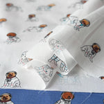 Cotton Broad Printed Fabric SPACE DOGS - nomura tailor