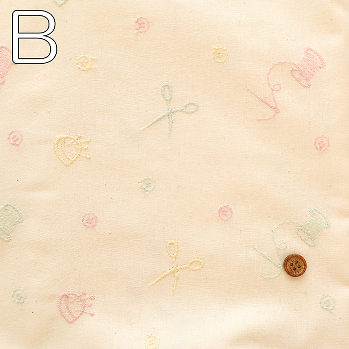 Petite Pique Cotton Cambric Embroidered Fabric Sewing - nomura tailor