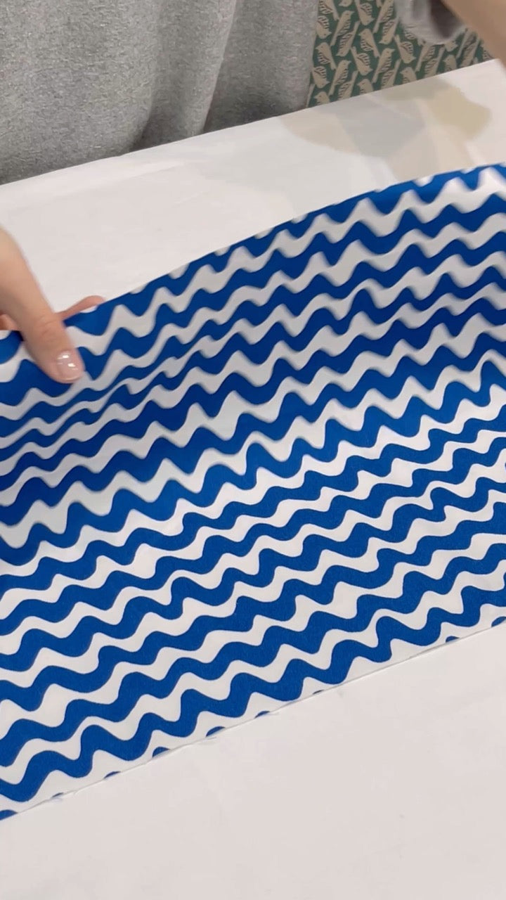 Cotton Oxford Fabric -  Wavy stripe pattern - nomura tailor