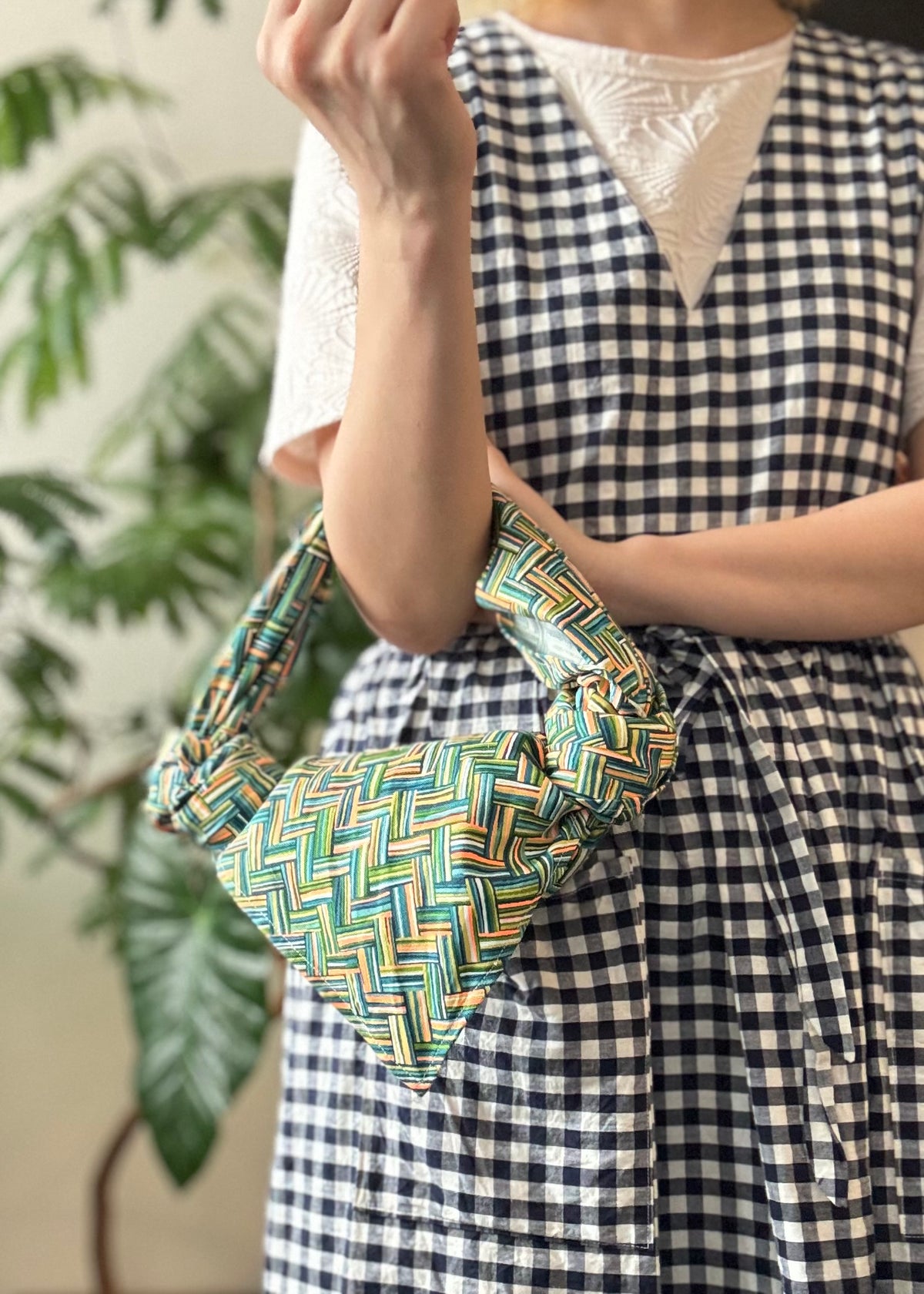 Cotton Oxford Neon Printed Fabric AJIRO - nomura tailor