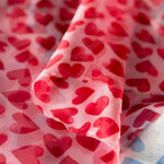 Polyester Organza Printed Fabric — Heart Pattern - nomura tailor