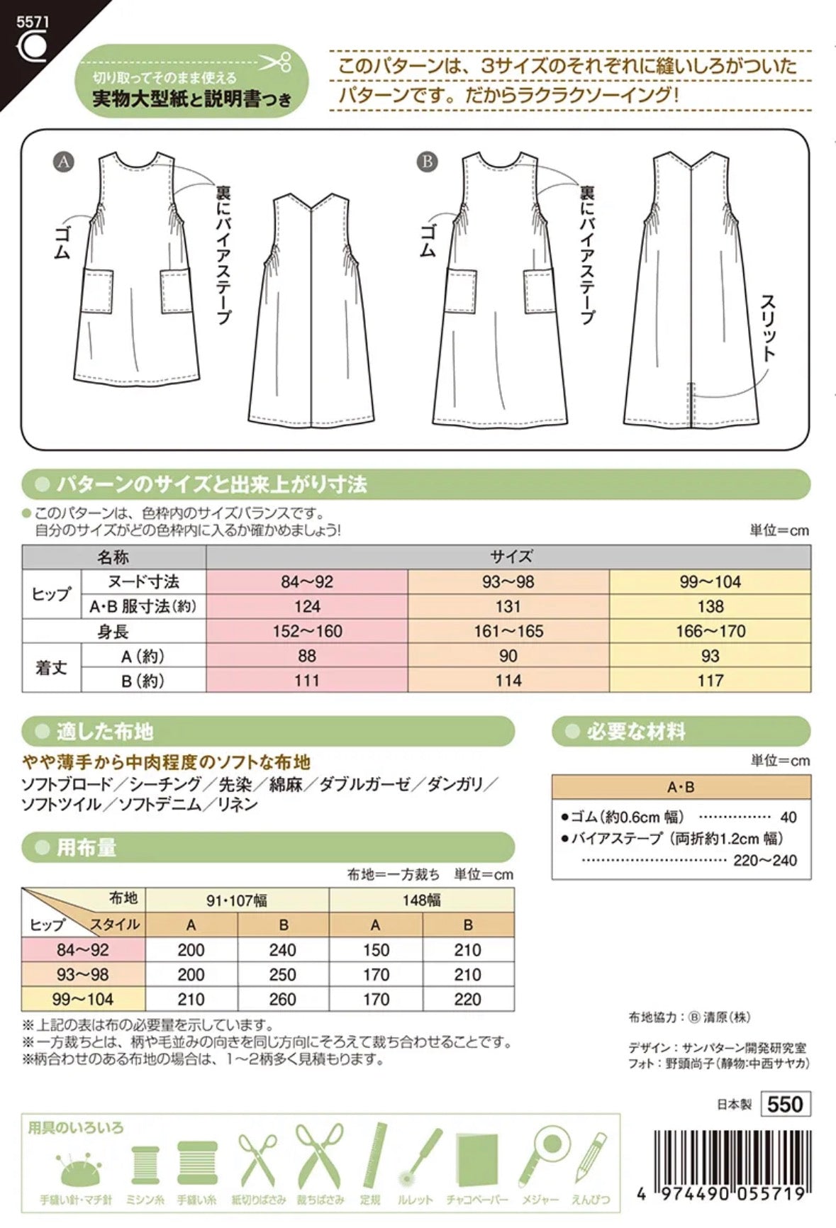 Pattern Paper - Dress Apron - nomura tailor