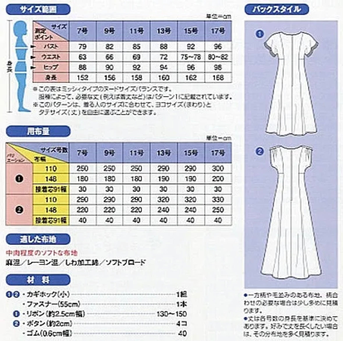 Pattern - French Sleeve Dress - nomura tailor