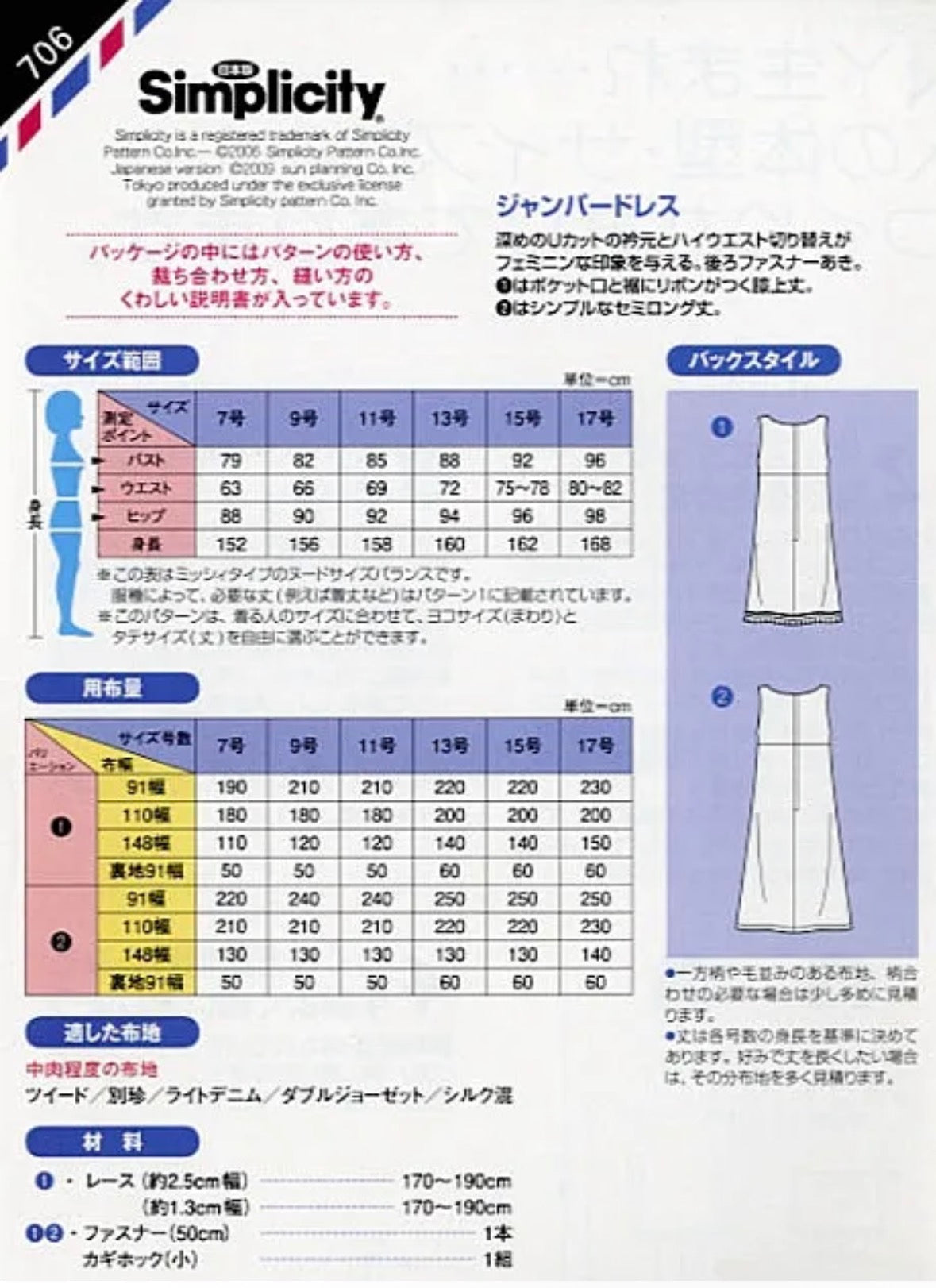 Pattern - Jumper Dress - nomura tailor