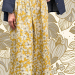 Angel Soft Finish Linen Print Fabric - Flower - nomura tailor