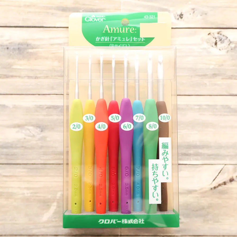 Clover Crochet Hook Amure: Amure セット（８サイズ入り） - nomura tailor