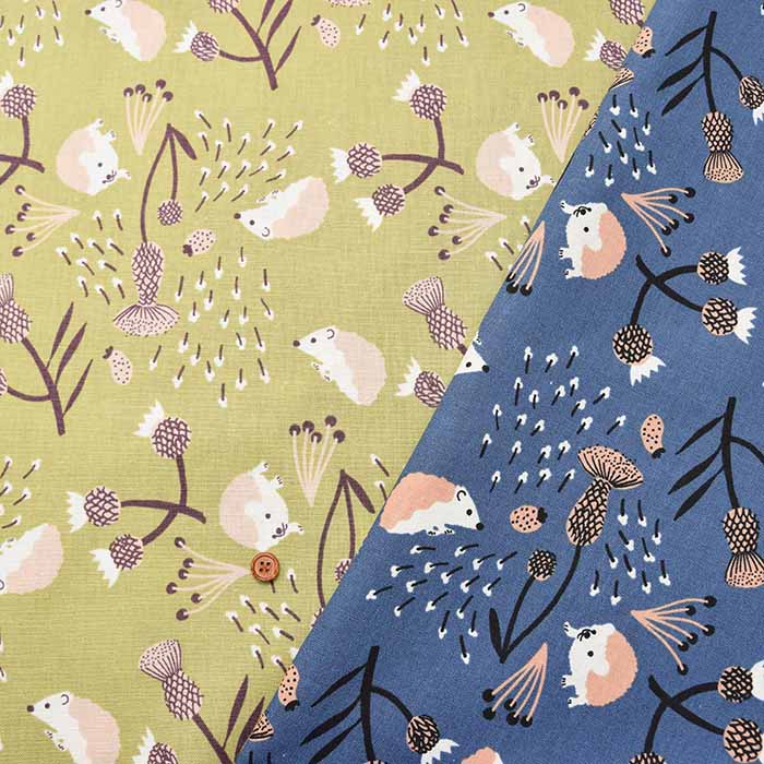 C/L canvas print fabric hedgehog - nomura tailor