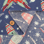 USA Cotton moda BLAST OFF VINTAGE ROCKETS - nomura tailor
