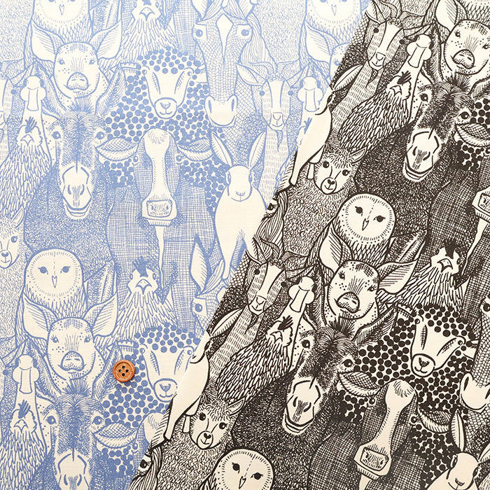 USA Cotton Printed Fabric - moda THE HENHOUSE - nomura tailor