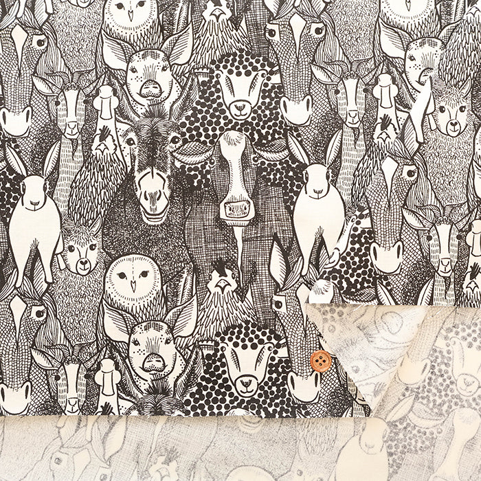 USA Cotton Printed Fabric - moda THE HENHOUSE - nomura tailor