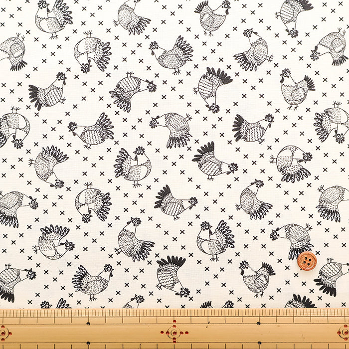 USA Cotton Printed Fabric - moda THE HENHOUSE - nomura tailor