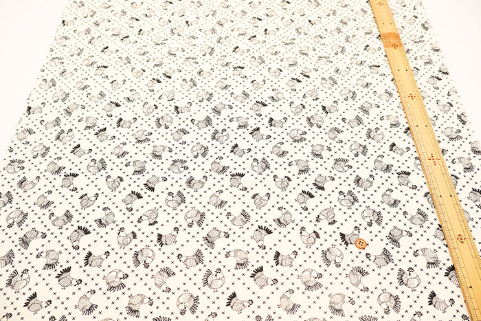 USA Cotton Printed Fabric - moda THE HENHOUSE - nomura tailor