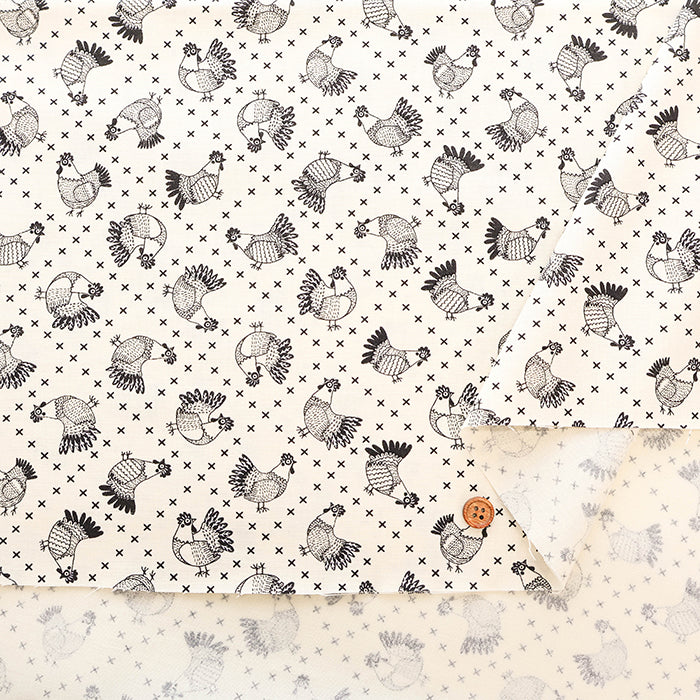 USA Cotton Printed Fabric - moda THE HENHOUSE - nomura tailor