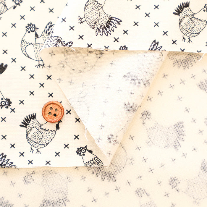 USA Cotton Printed Fabric - moda THE HENHOUSE - nomura tailor