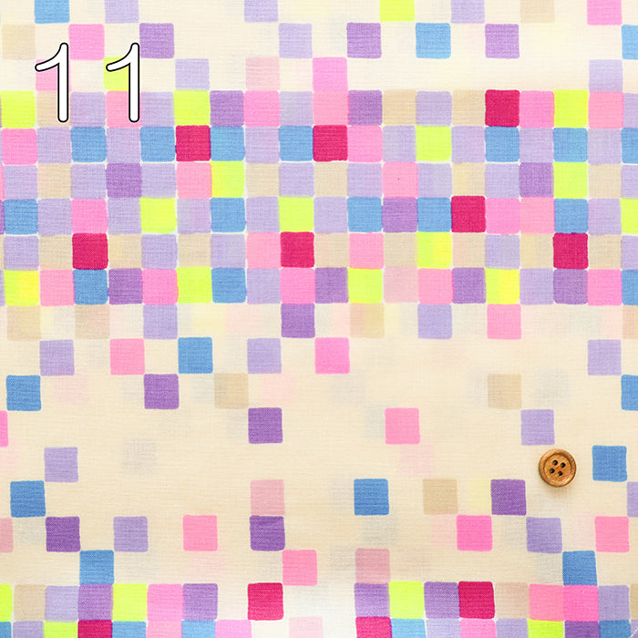 USA Cotton Ruby Star Society GLOW GARDEN PIXELS | nomura tailor