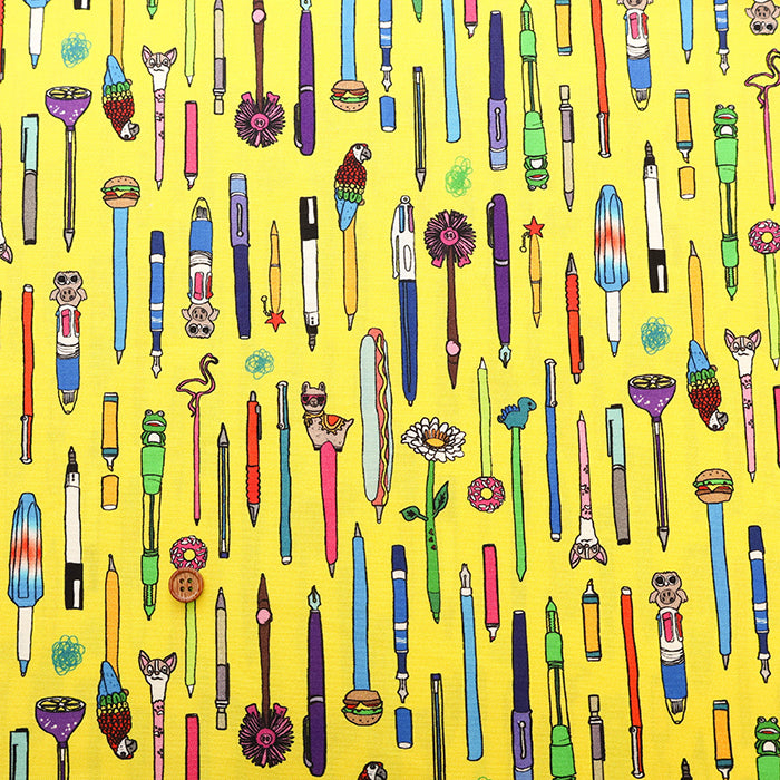USA Cotton - TIMELESS TREASURES - Various type of pens - nomura tailor
