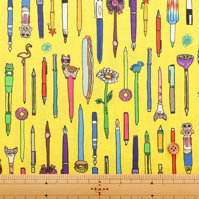 USA Cotton - TIMELESS TREASURES - Various type of pens - nomura tailor