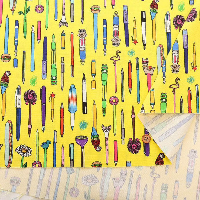 USA Cotton - TIMELESS TREASURES - Various type of pens - nomura tailor